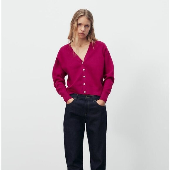 ZARA JEWEL BUTTON KNIT CARDIGAN (Size L , XL) NEW WITH TAG! - Picture 2 of 8